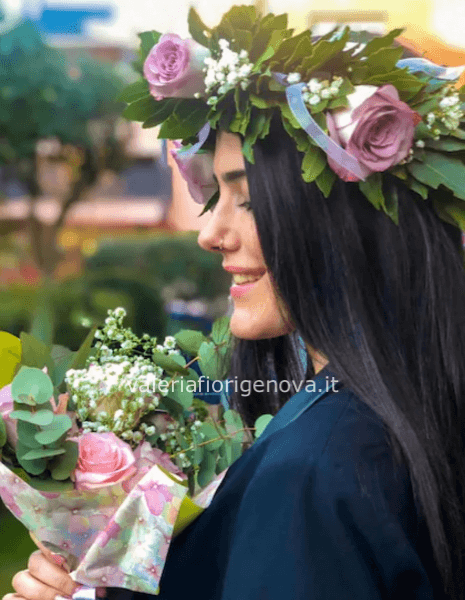 Coroncina laurea e bouquet 